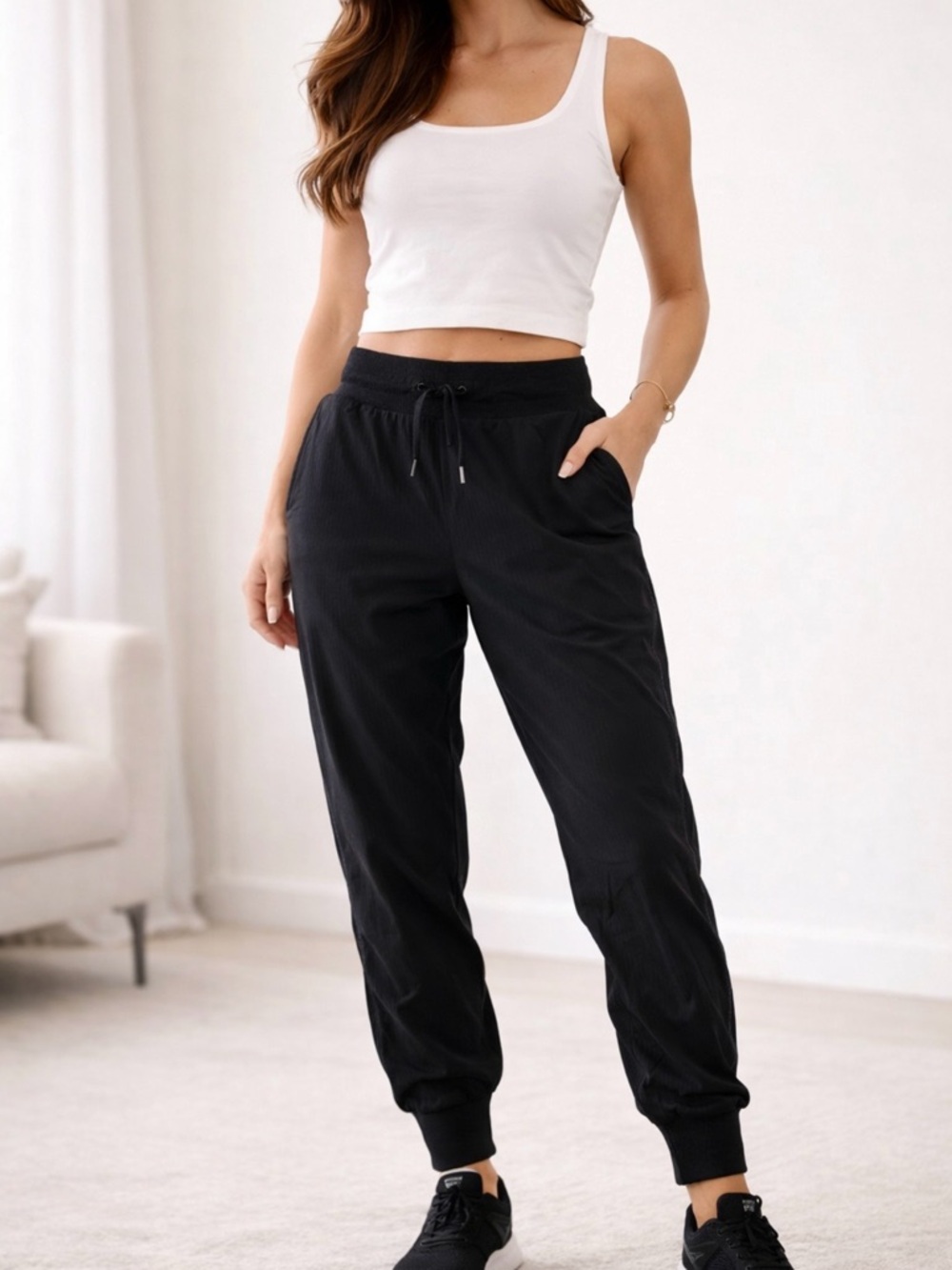 lululemon athletica Black Drawstring Jogger Pants for Women